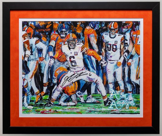 Jeremiah Owusu-Koramoah Autographed Cleveland Browns 16x20 Print - Framed